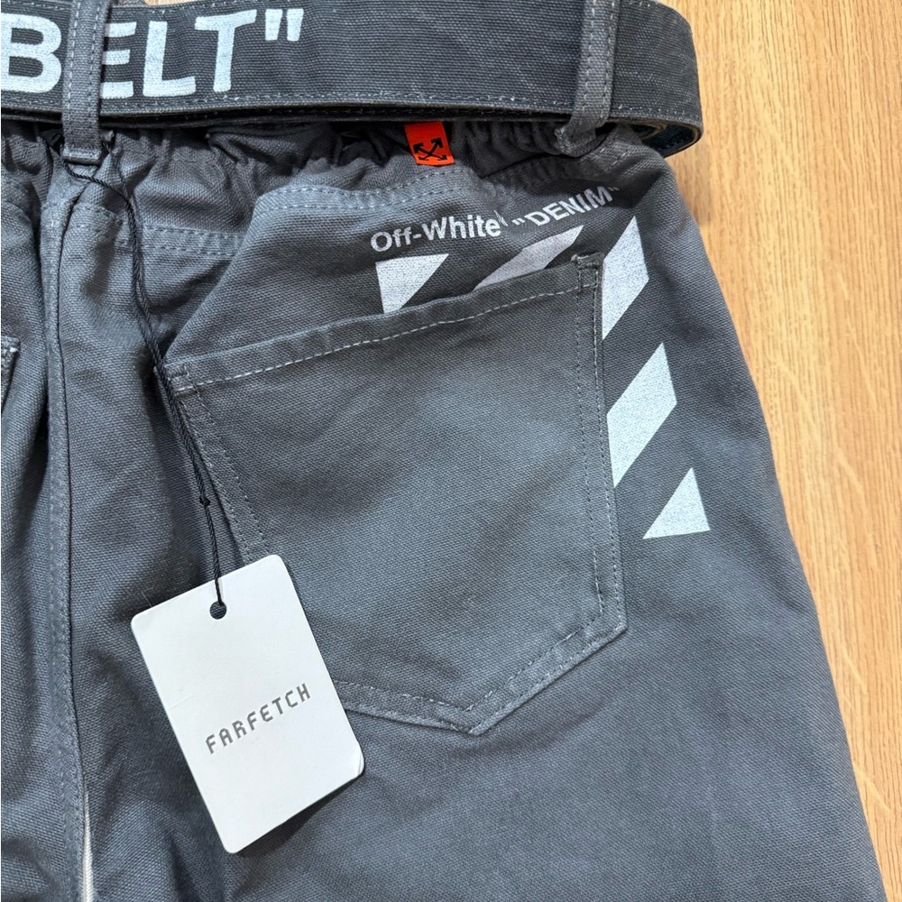 Off-White Dark Gray Relaxed Jeans - Picture 11 of 11